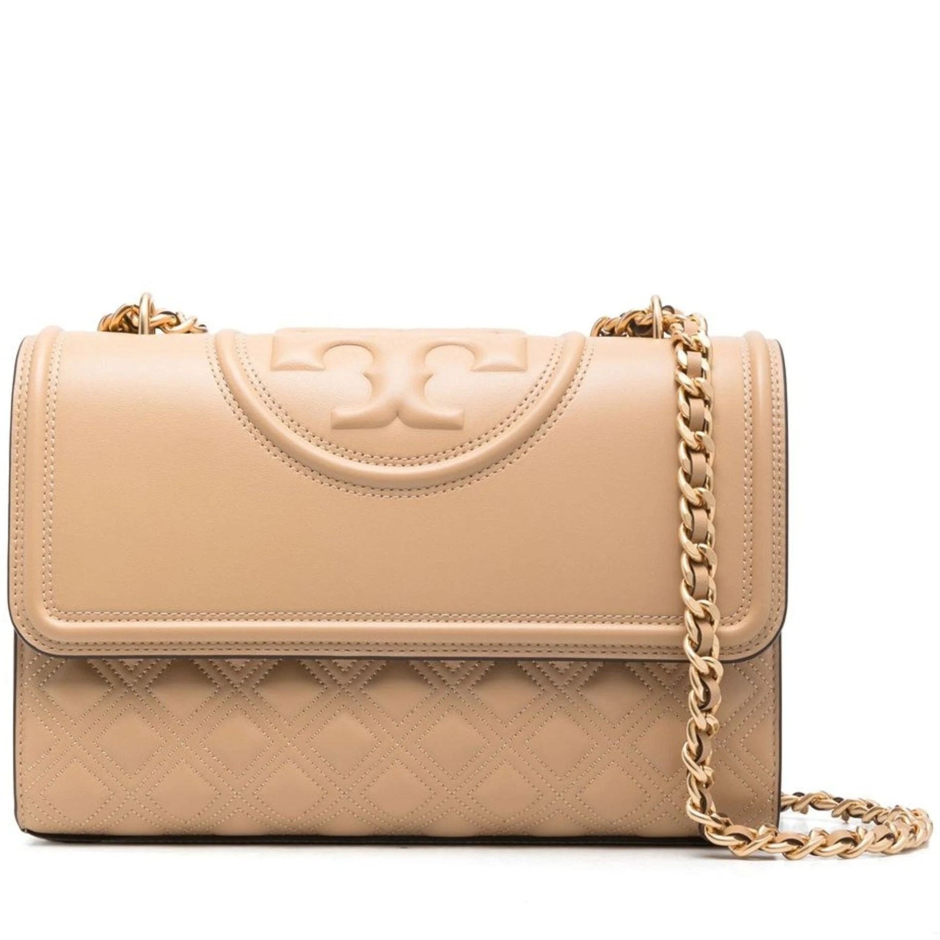 TORY BURCH Rankinė per petį moterims, Ruda, Fleming convertible bag 1