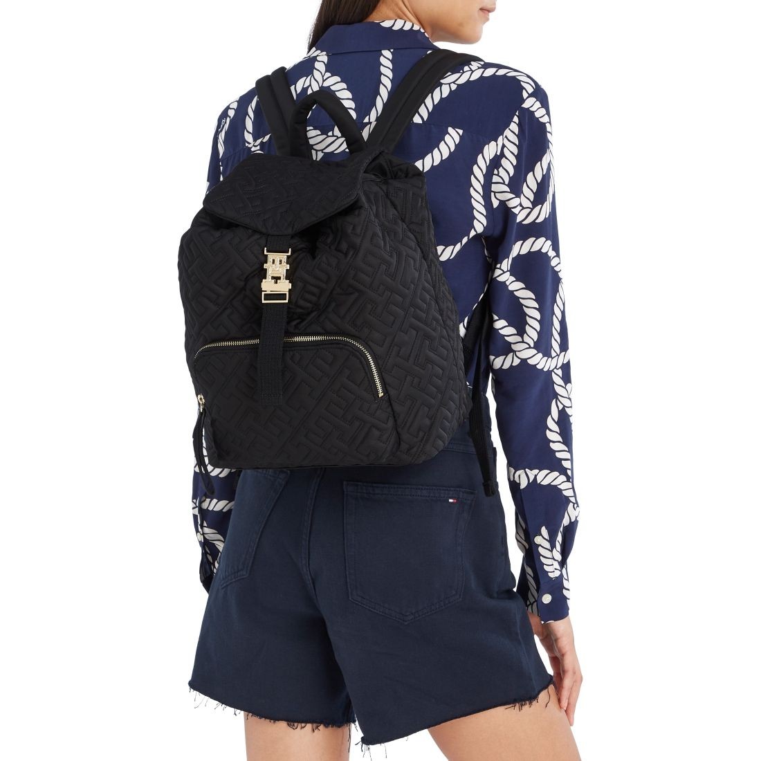 TOMMY HILFIGER Kuprinė moterims, Juoda, Flow backpack 3