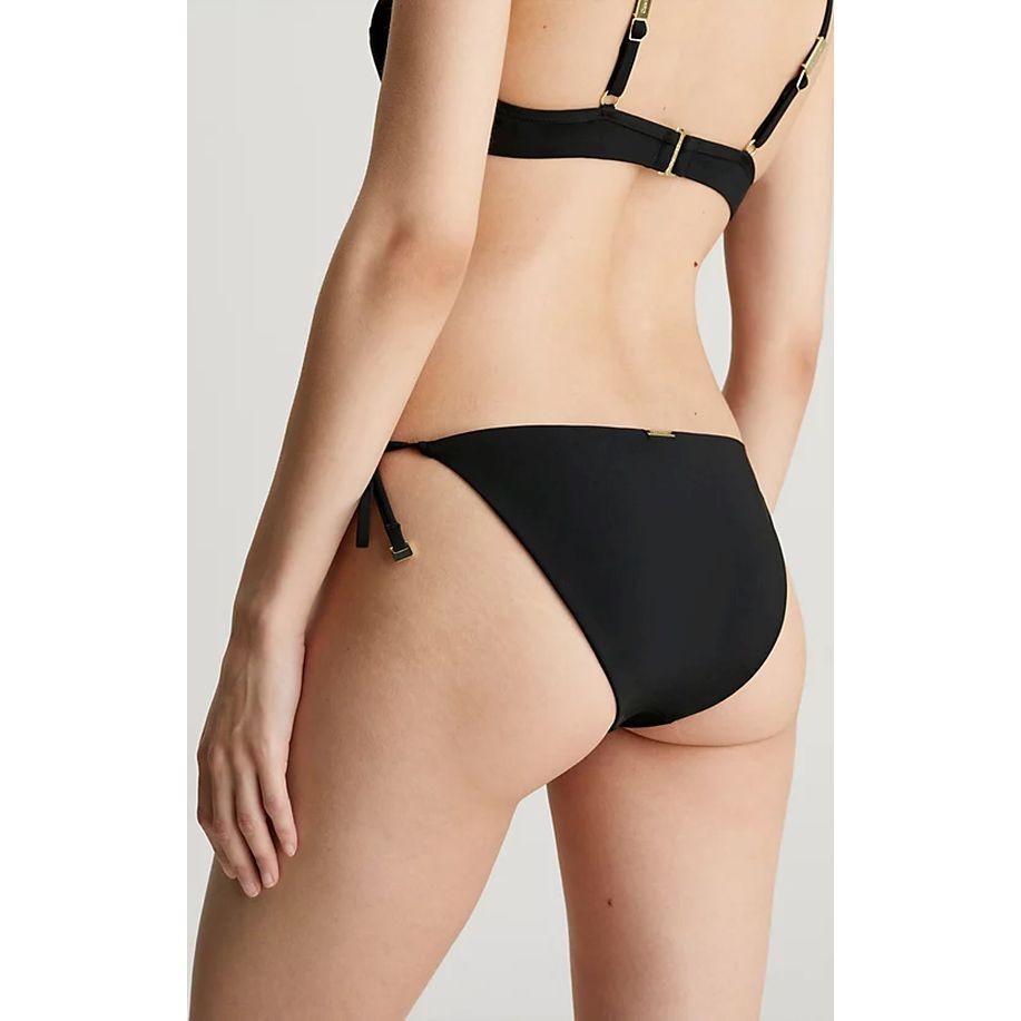 CALVIN KLEIN UW Apatinė kostiumėlio dalis moterims, Juoda, String side tie 3