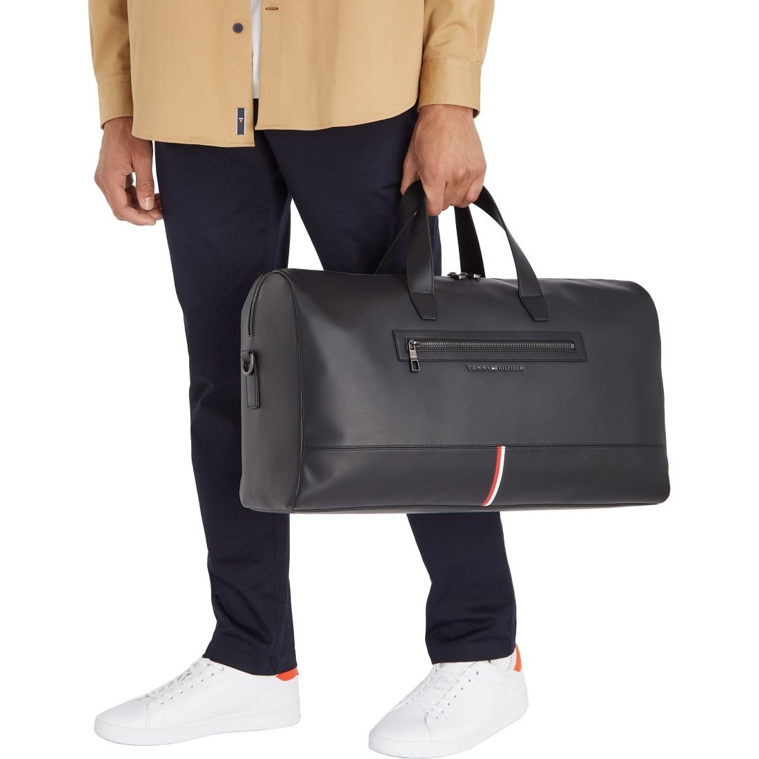 TOMMY HILFIGER Rankinė, krepšys vyrams, Juoda, Corporate duffle 3