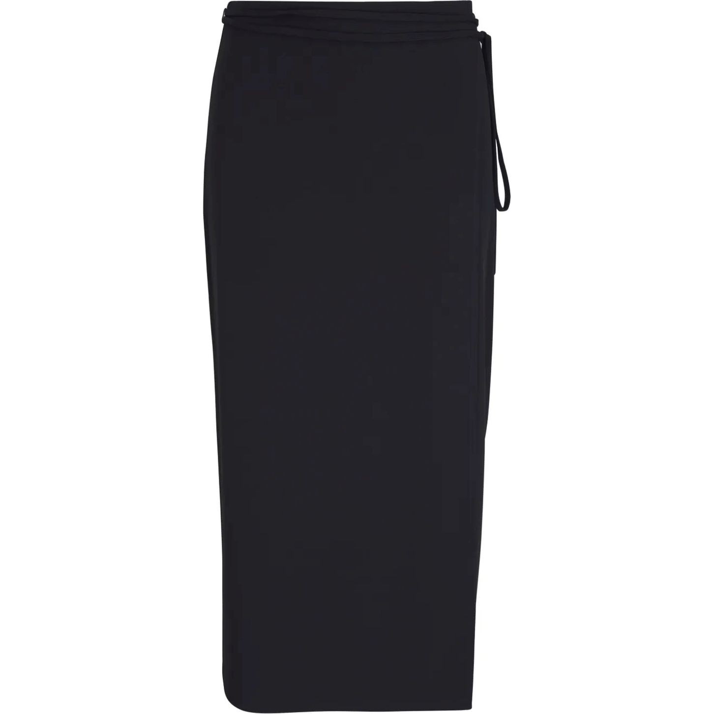 VINCE Midi sijonas moterims, Juoda, Midi tie wrap skirt 1