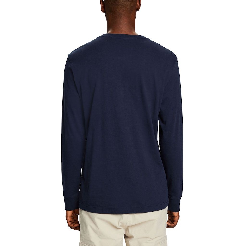 ESPRIT Marškinėliai vyrams, Mėlyna, T-shirts long sleeve 3
