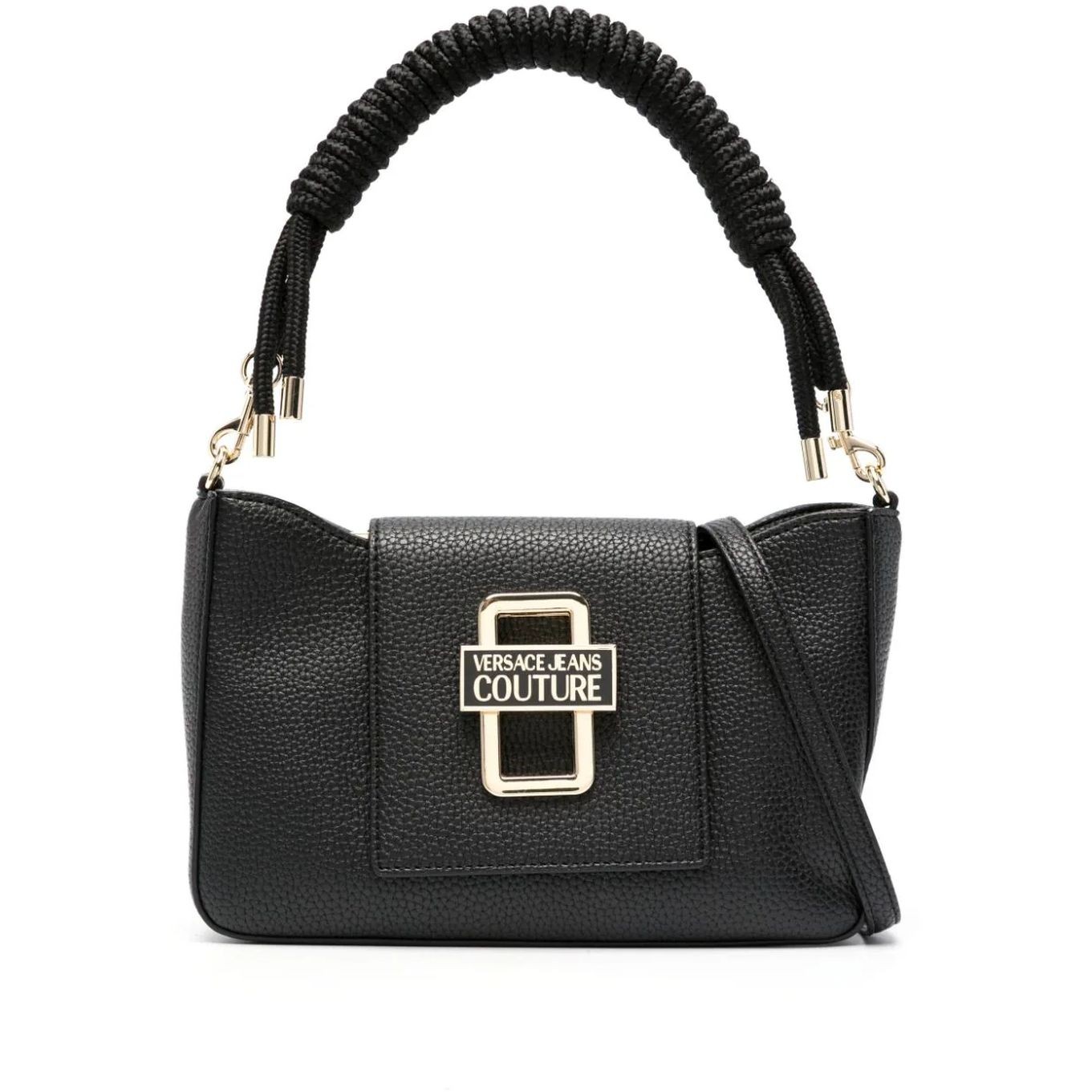 VERSACE JEANS CUTURE Rankinė per petį moterims, Juoda, Logo twist  crossbody 1