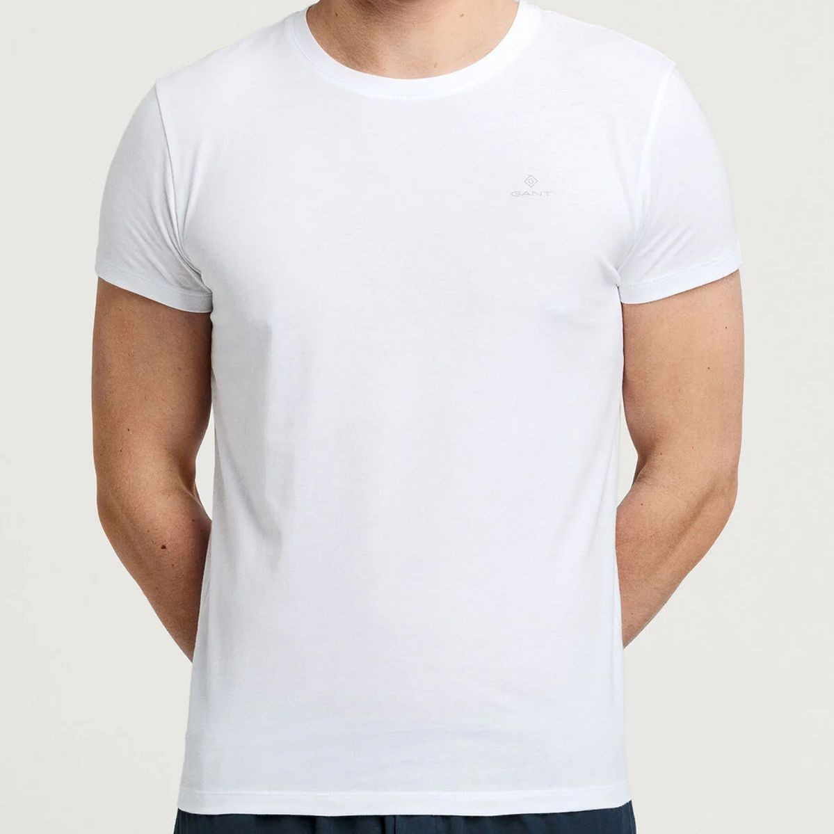 GANT Marškinėliai vyrams, Juoda, C-NECK T-SHIRT 2-PACK 3