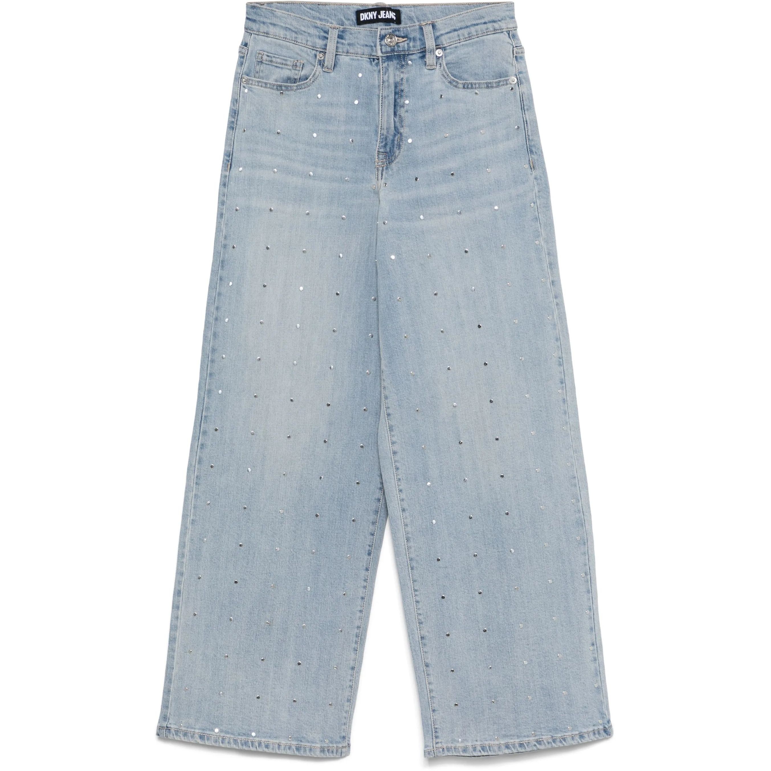 DKNY Platūs džinsai moterims, Mėlyna, Wideleg denim 1