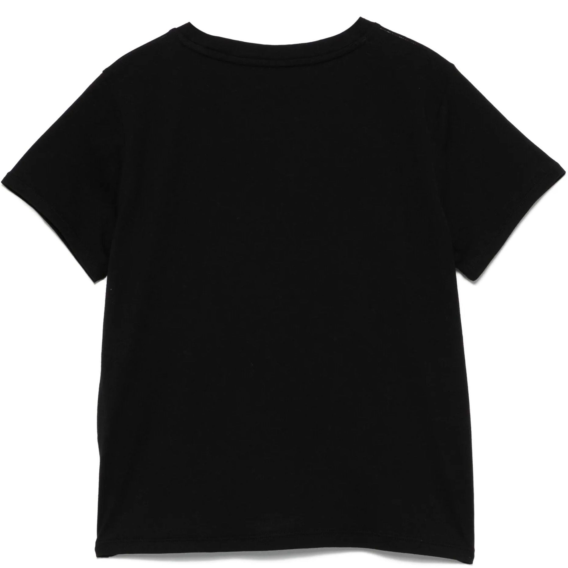 DKNY Marškinėliai trump. rankovėmis moterims, Juoda, Ogo-embroidered t-shirt 2