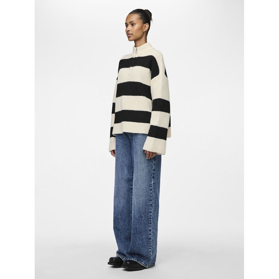 PIECES Megztinis su kaklu moterims, Marga, Nalini half zip knit 5