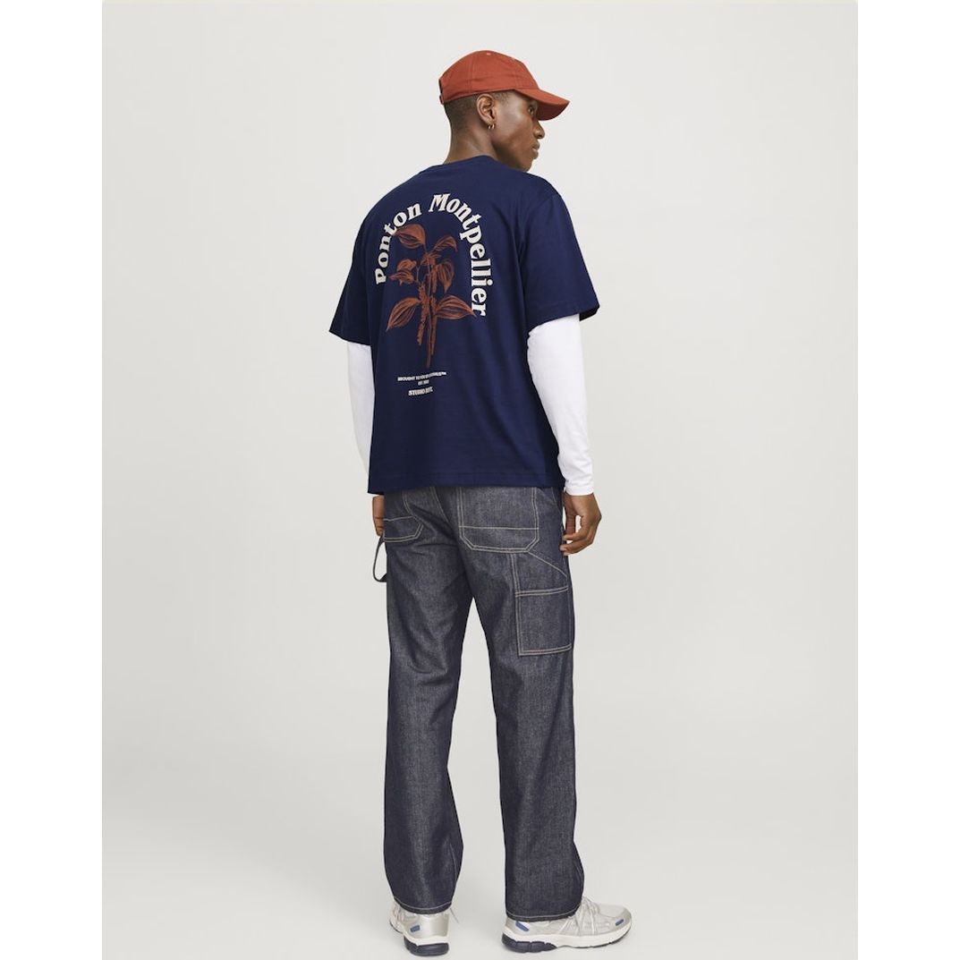 JACK & JONES Marškinėliai vyrams, Mėlyna, Paros easter sketch tee 3