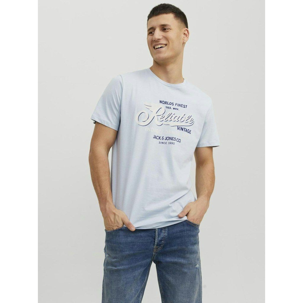 JACK & JONES Marškinėliai vyrams, Mėlyna, JPRSTAR SS TEE CREW 2