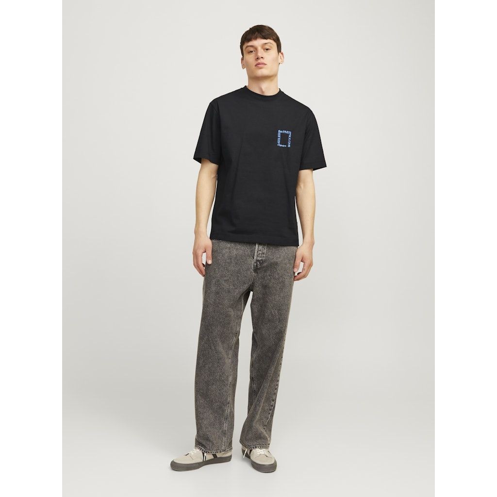JACK & JONES Marškinėliai vyrams, Juoda, Brooklyn graphic back tee 4