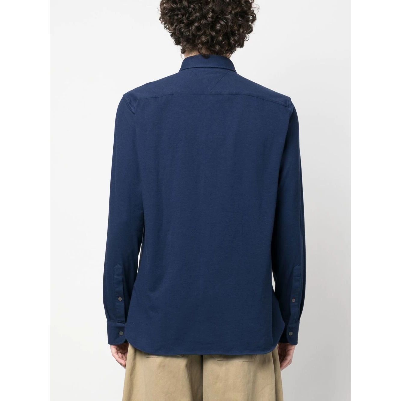 TOMMY HILFIGER Marškiniai ilgomis rankovėmis vyrams, Mėlyna, Garment dyed pique rf shirt 4