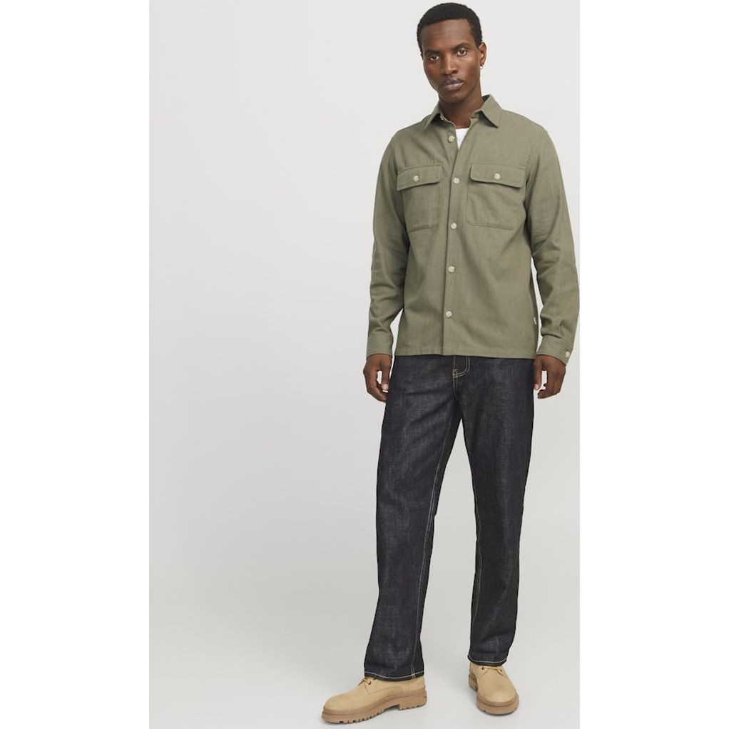 JACK & JONES Lengva striukė vyrams, Chaki, Raymond overshirt 4