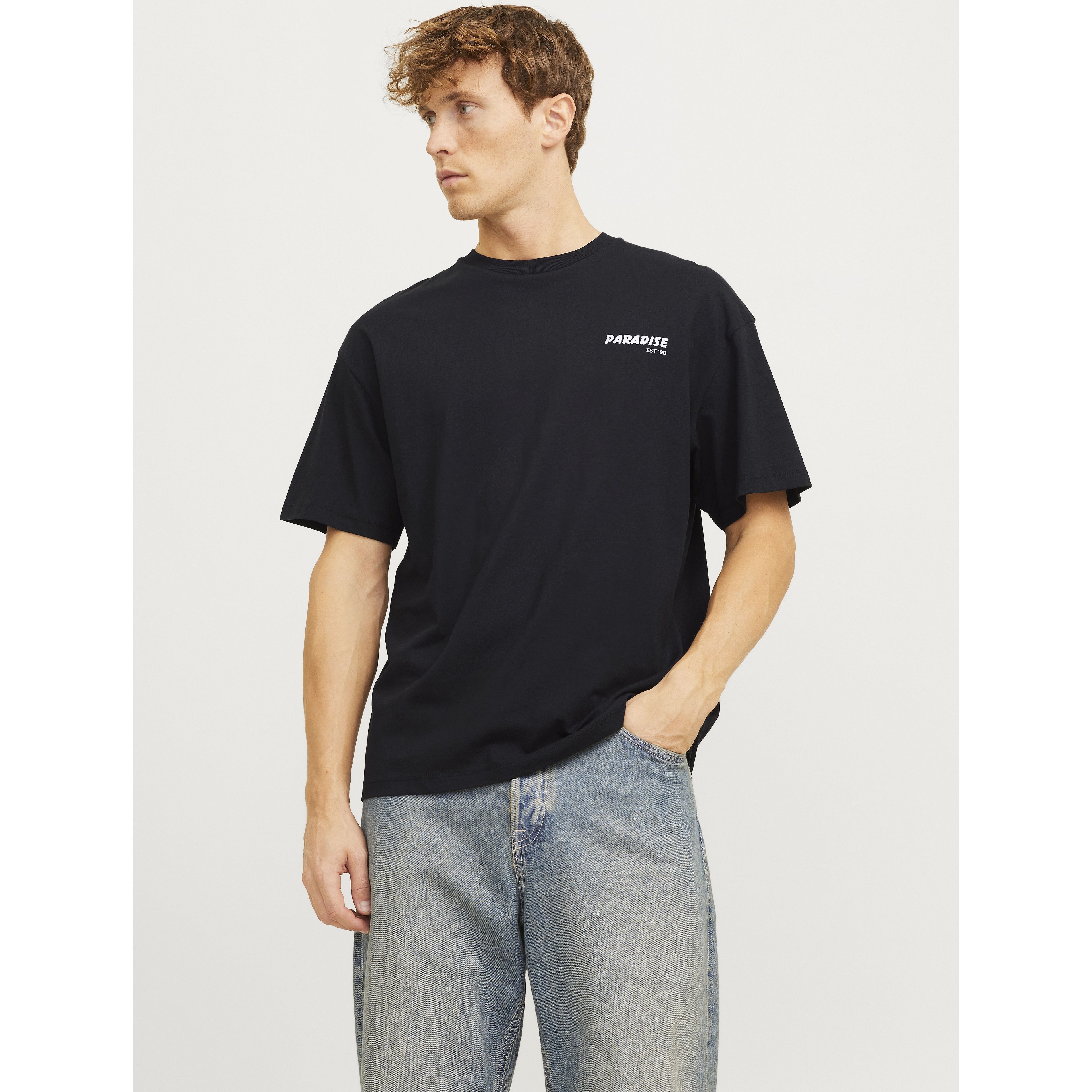 JACK & JONES Marškinėliai vyrams, Juoda, Charge printed tee 3