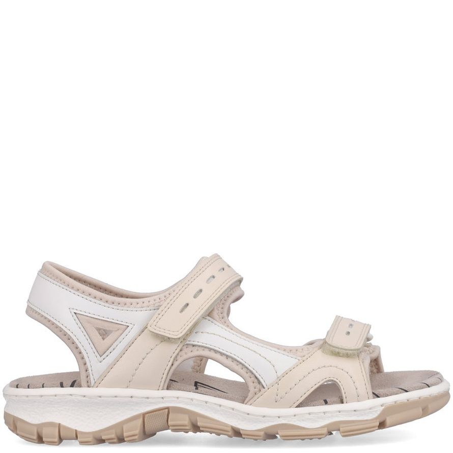 RIEKER Basutės moterims, Smėlio, SANDALS 3