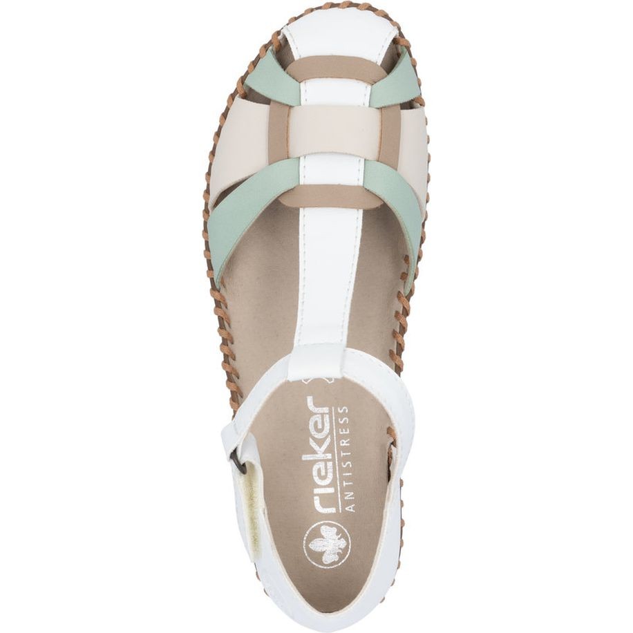 RIEKER Basutės moterims, Balta, Sandals 5