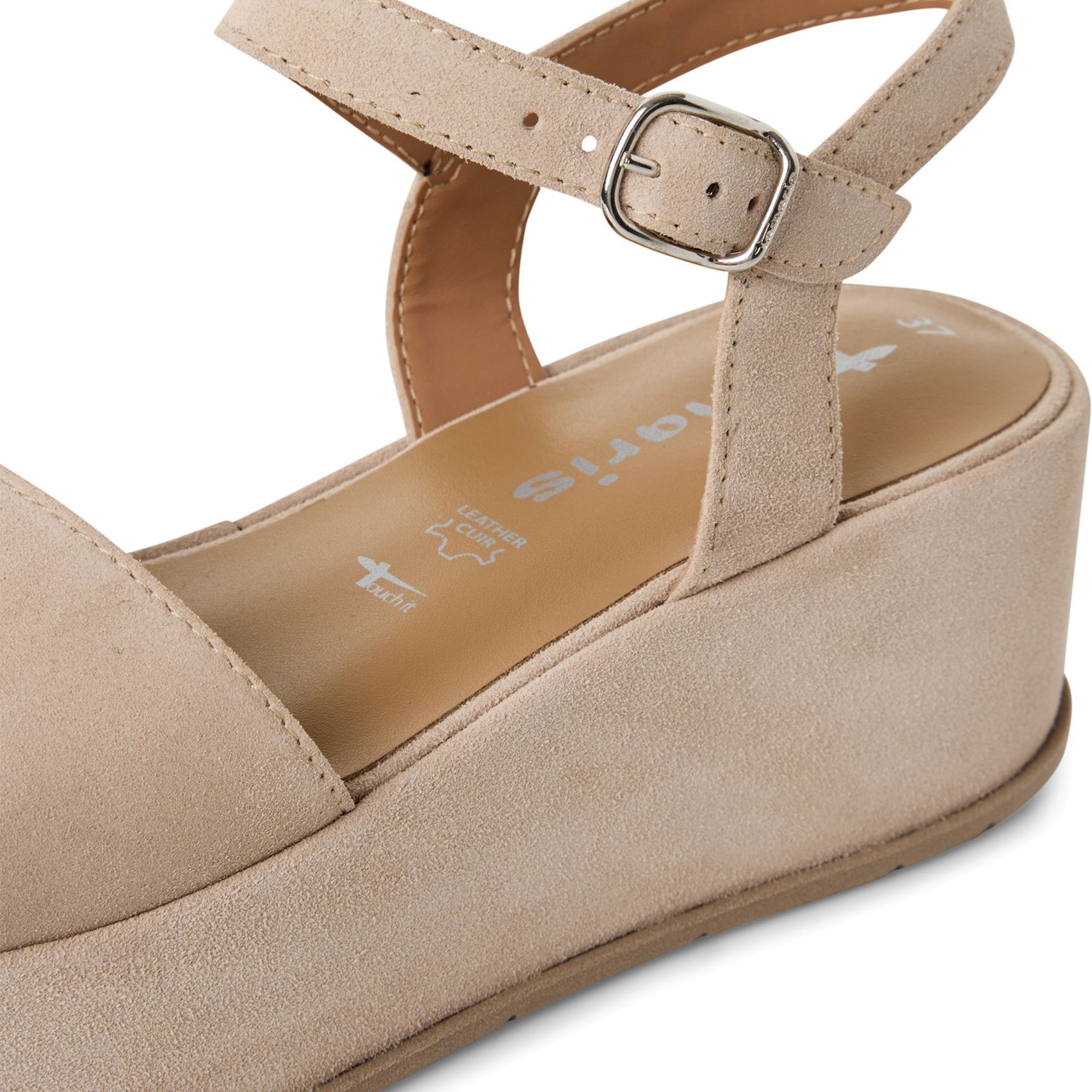 TAMARIS Basutės moterims, Smėlio, Sandals 6