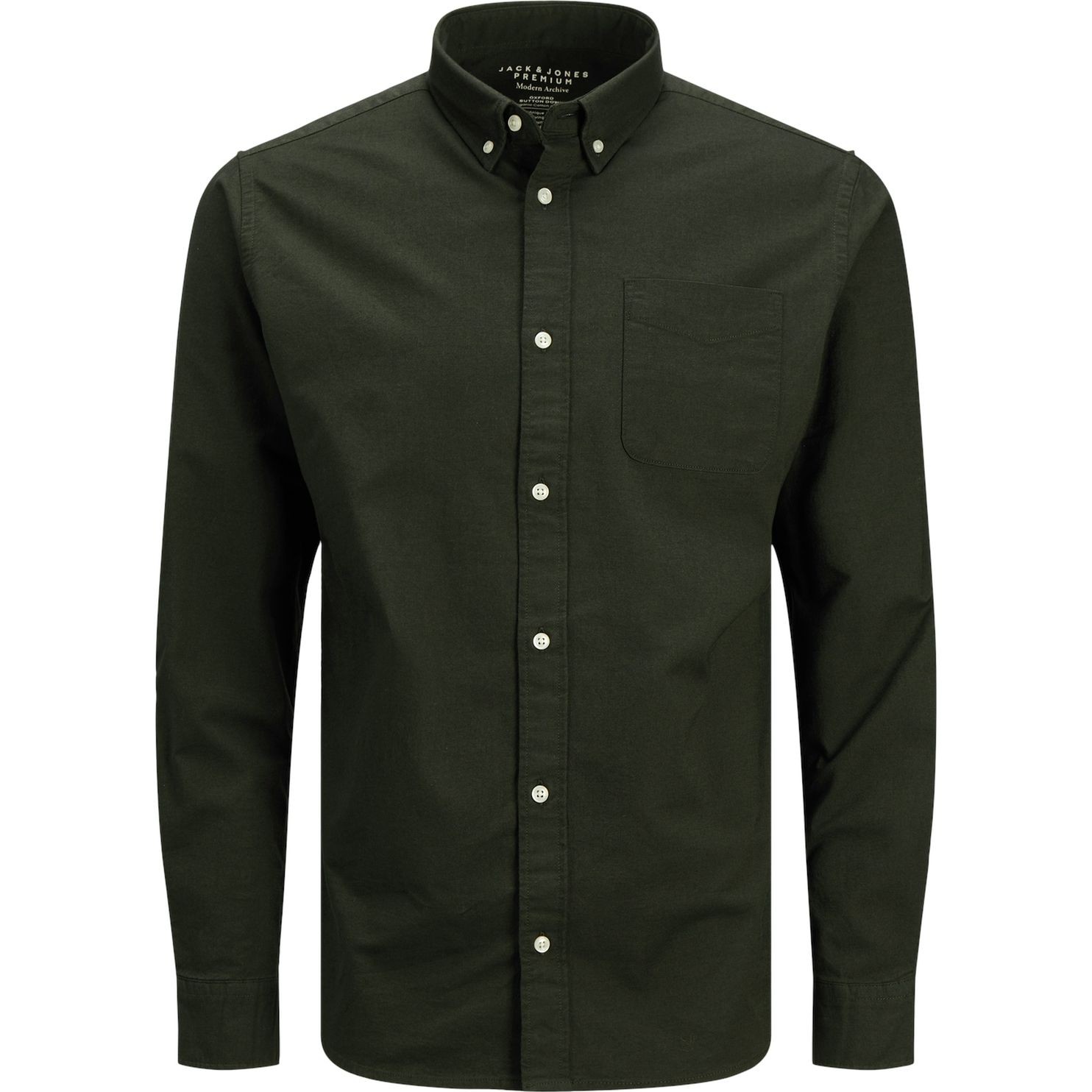 JACK & JONES Marškiniai ilgomis rankovėmis vyrams, Žalia, Marškiniai 1