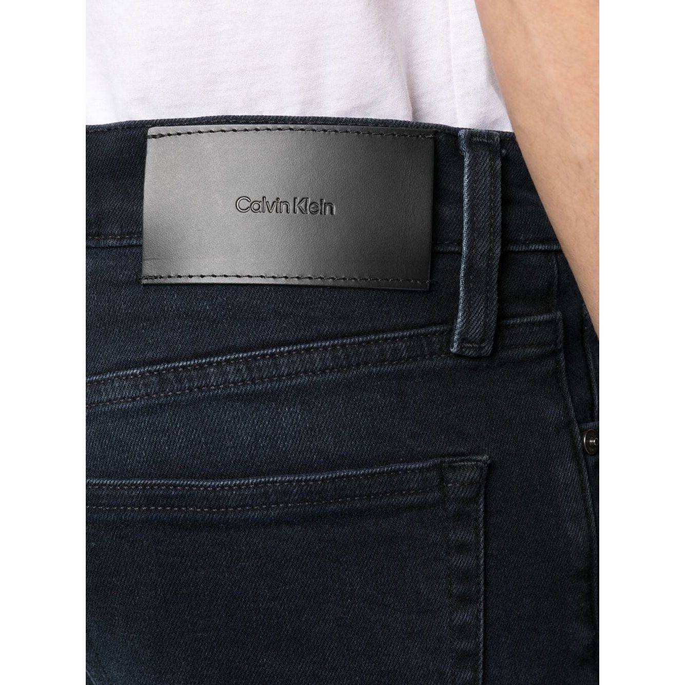 CALVIN KLEIN Aptempti džinsai vyrams, Mėlyna, Slim fit blue black 4