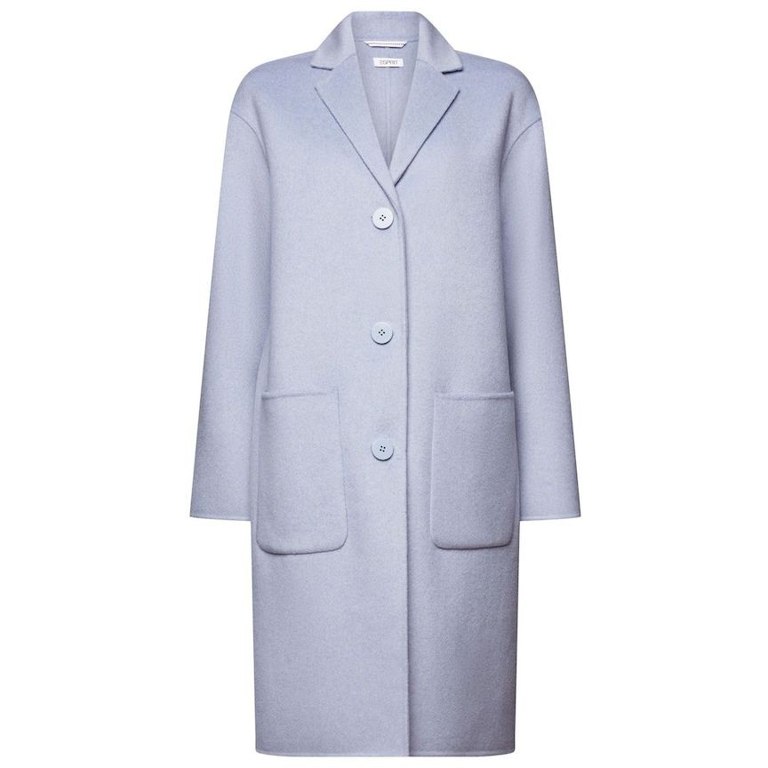 ESPRIT Paltas moterims, Mėlyna, Wool Blend Coat 1