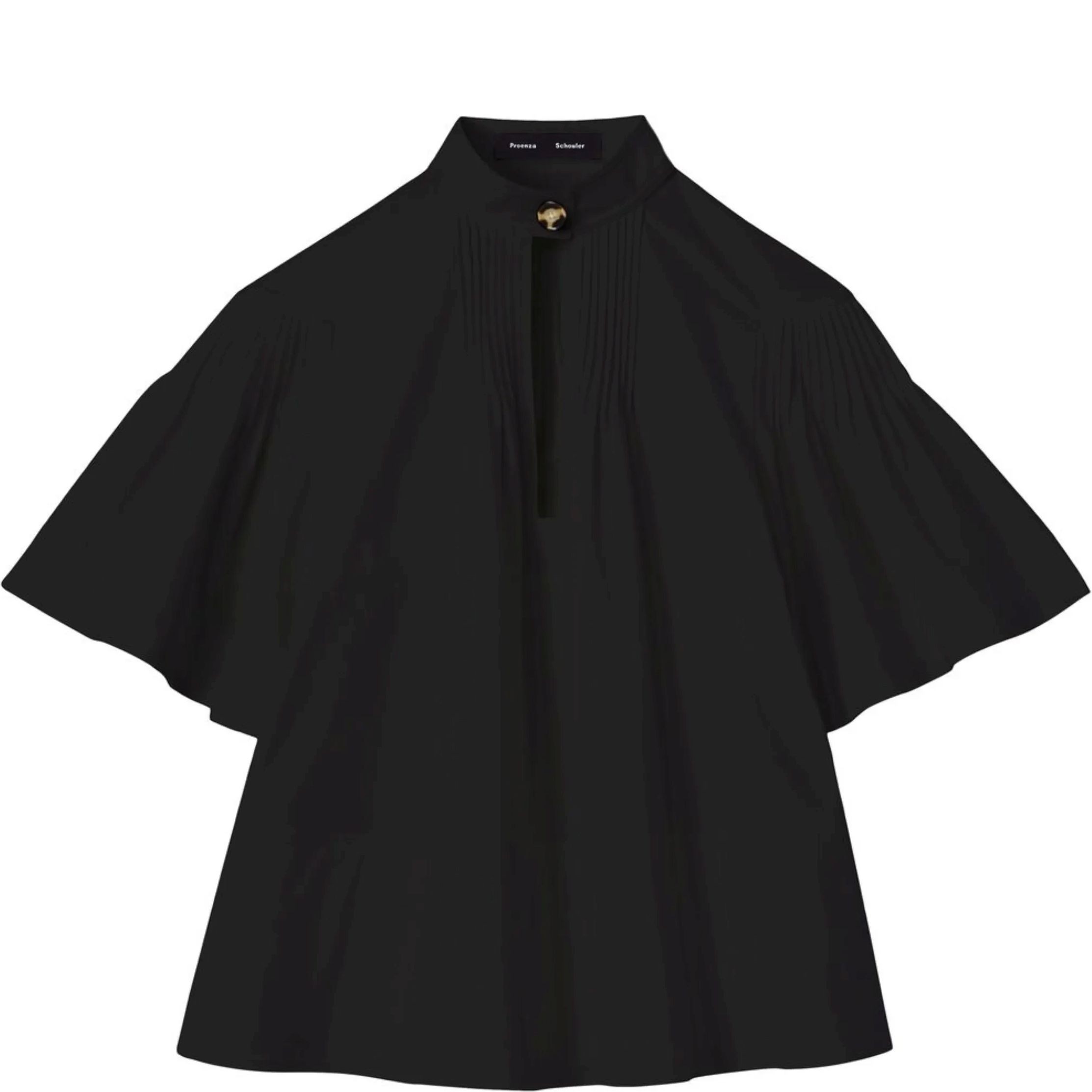 PROENZA SCHOULER Palaidinės moterims, Juoda, Poplin pintuck top