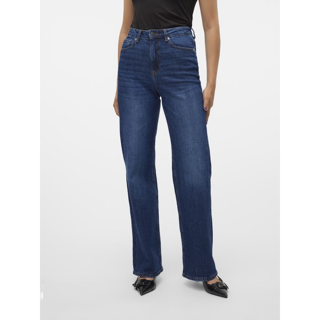 VERO MODA Platūs džinsai moterims, Mėlyna, Tessa wide jeans 3