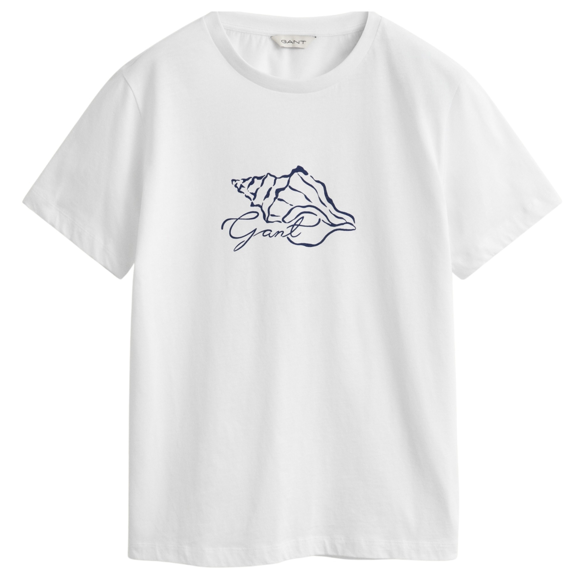 GANT Marškinėliai trump. rankovėmis moterims, Balta, 4201461-110 Tshirts sh