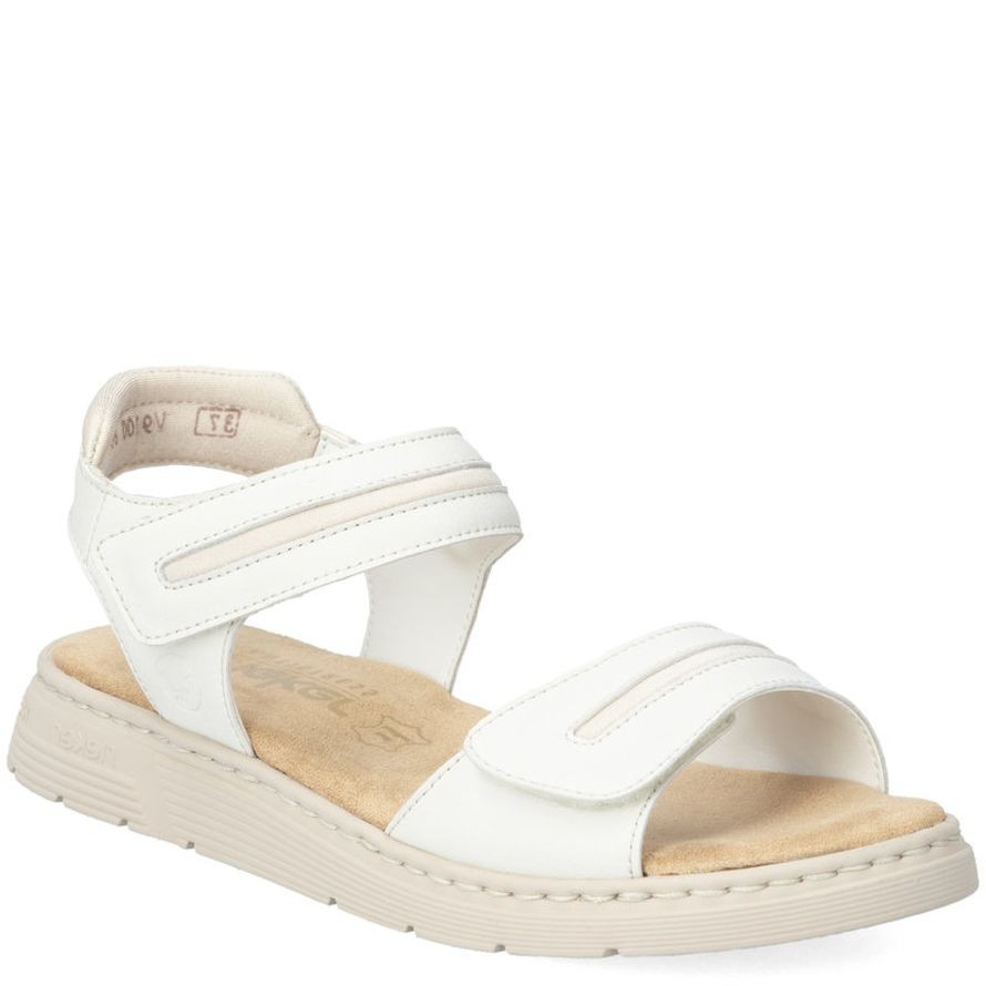 RIEKER Basutės moterims, Balta, SANDALS 1
