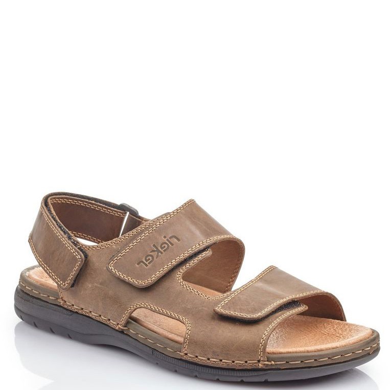 RIEKER Basutės vyrams, Ruda, SANDALS 1