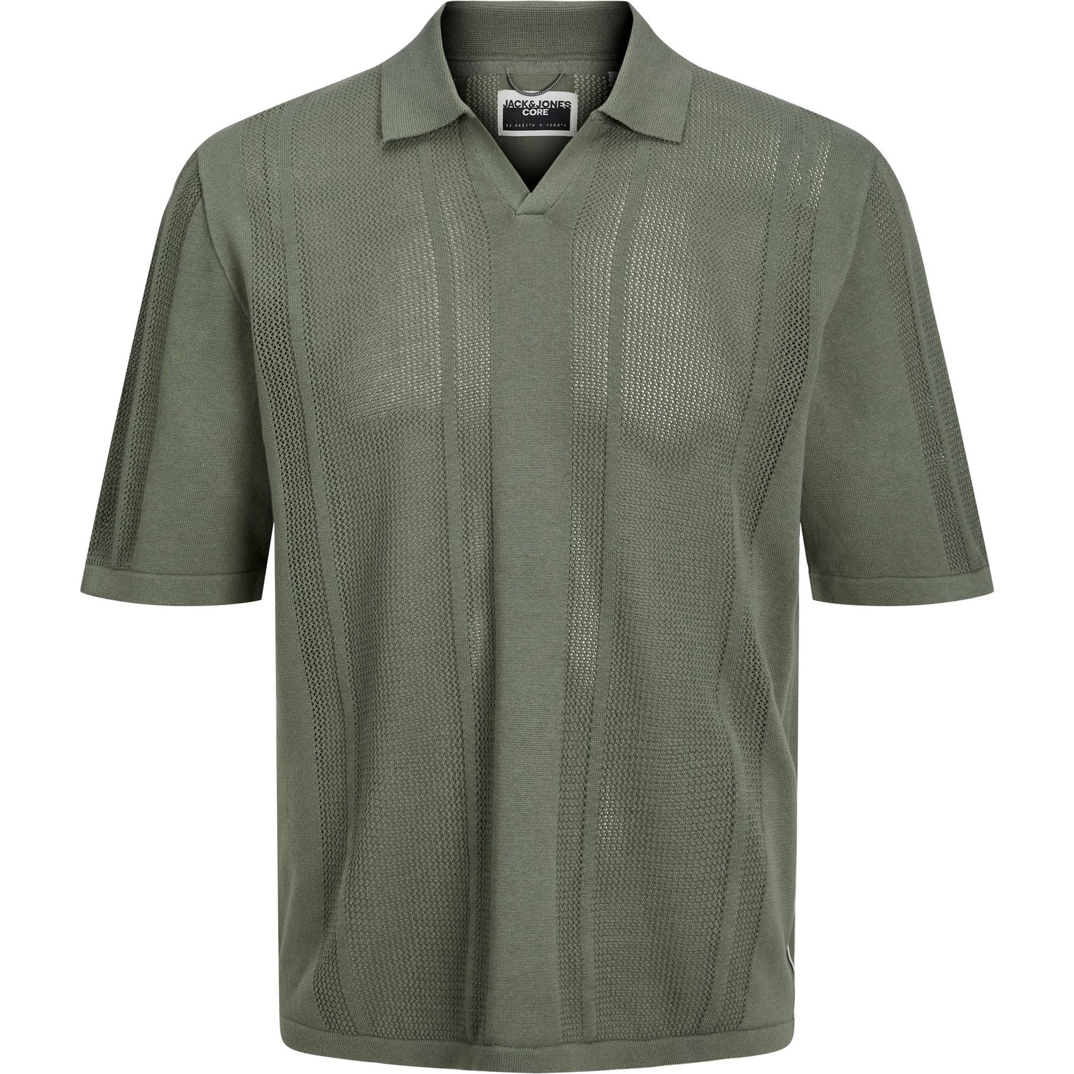 JACK & JONES Megztinis vyrams, Žalia, JCOAIRY KNIT SPLIT 1