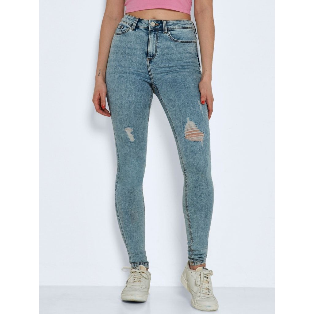 NOISY MAY Tiesūs džinsai moterims, Mėlyna, NMCALLIE HW DESTROY S 3