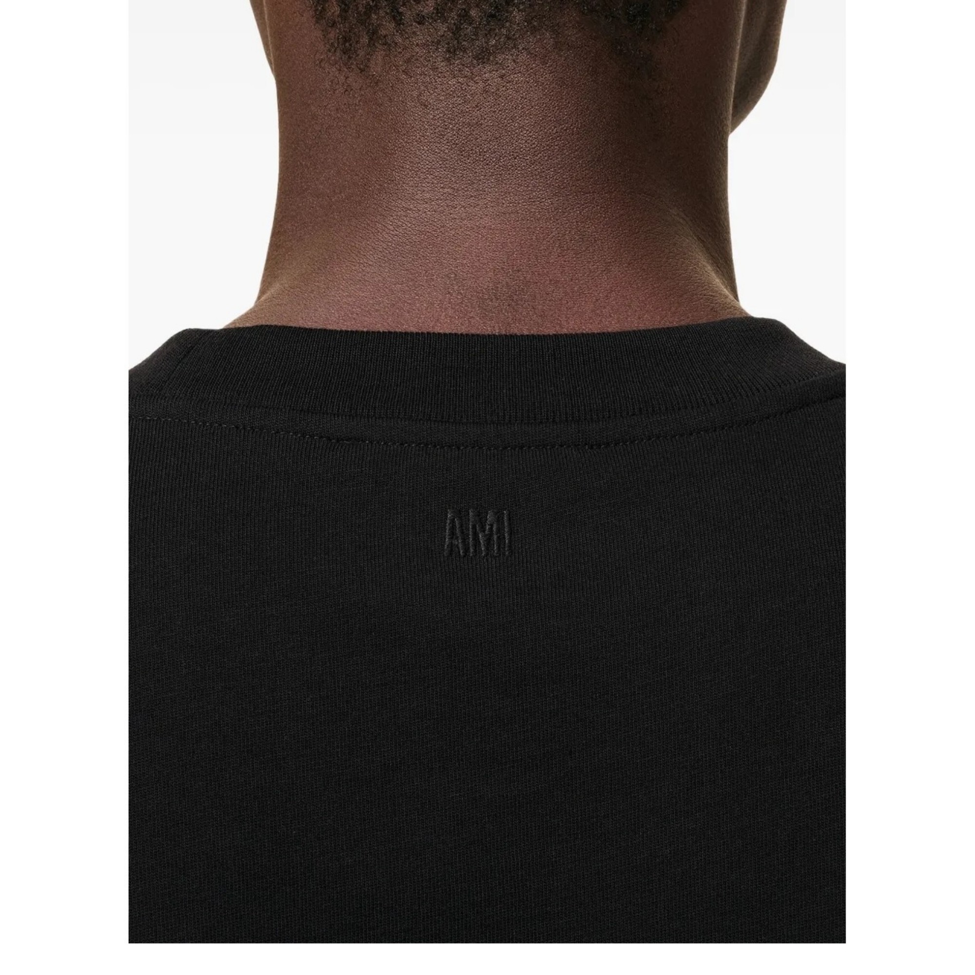 AMI PARIS Marškinėliai trump. rankovėmis, Juoda, Teeshirt with adc patch 3