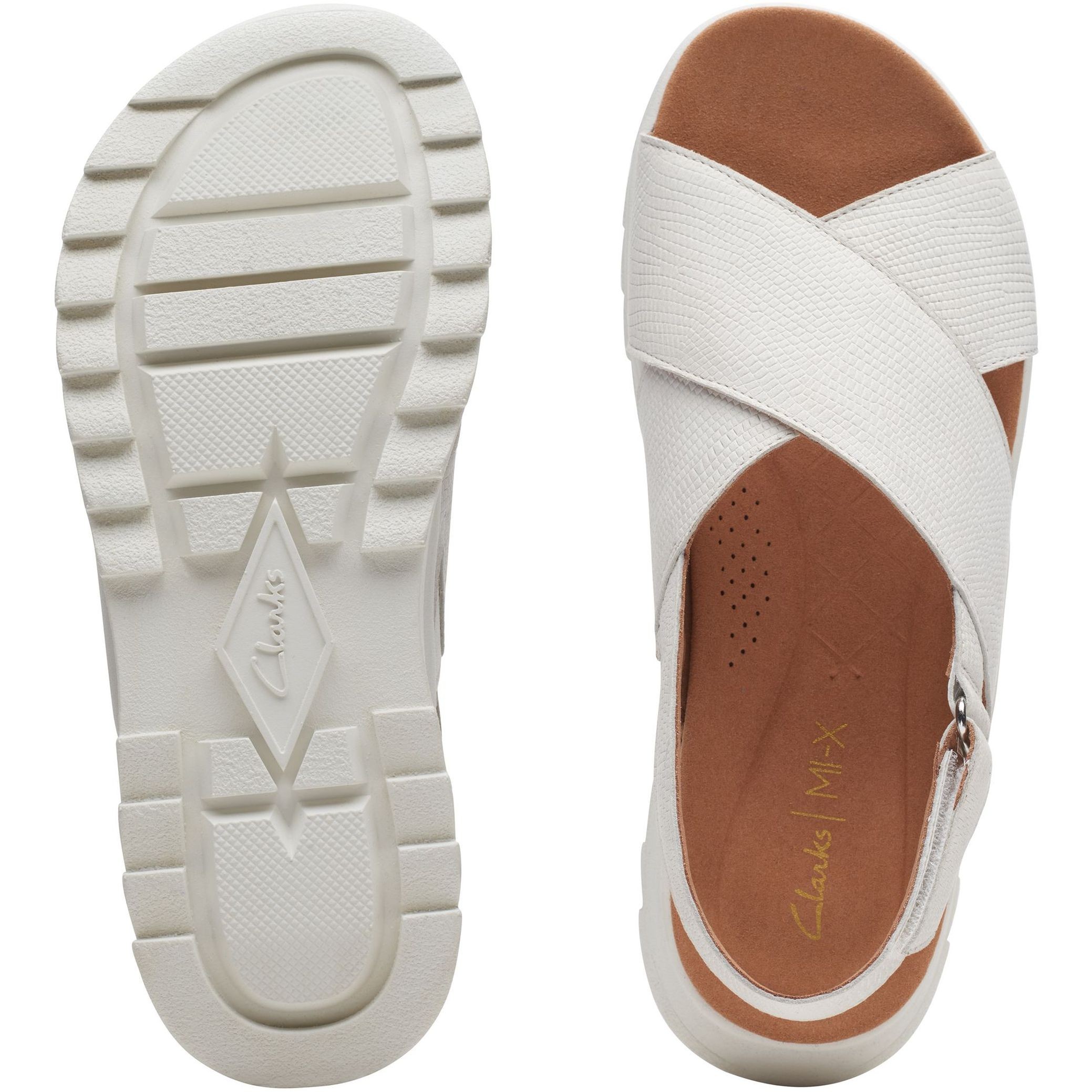 CLARKS Basutės moterims, Balta, DashLite Wish Sandals 7