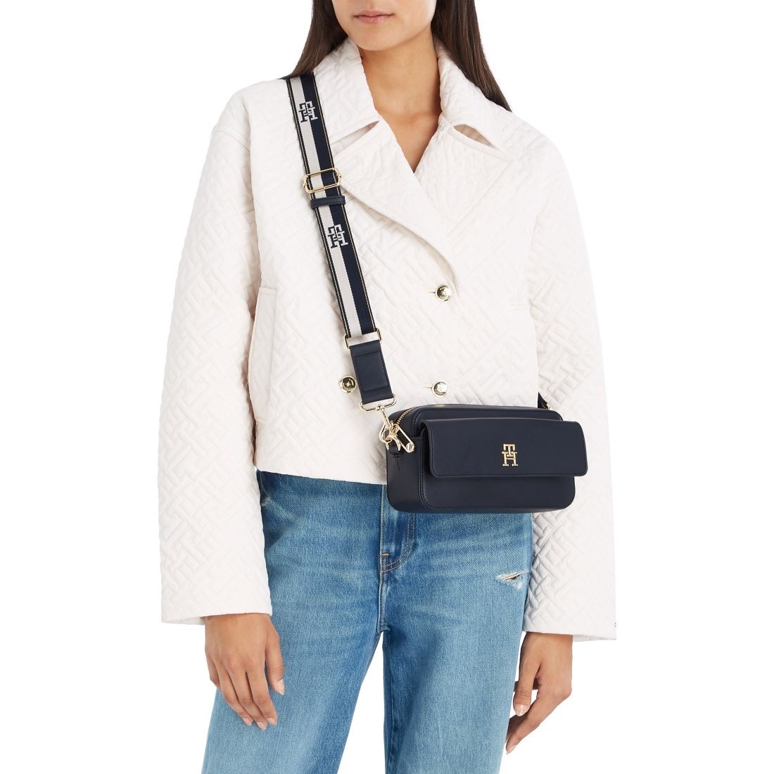 TOMMY HILFIGER Rankinė per petį moterims, Mėlyna, Iconic camera bag 3