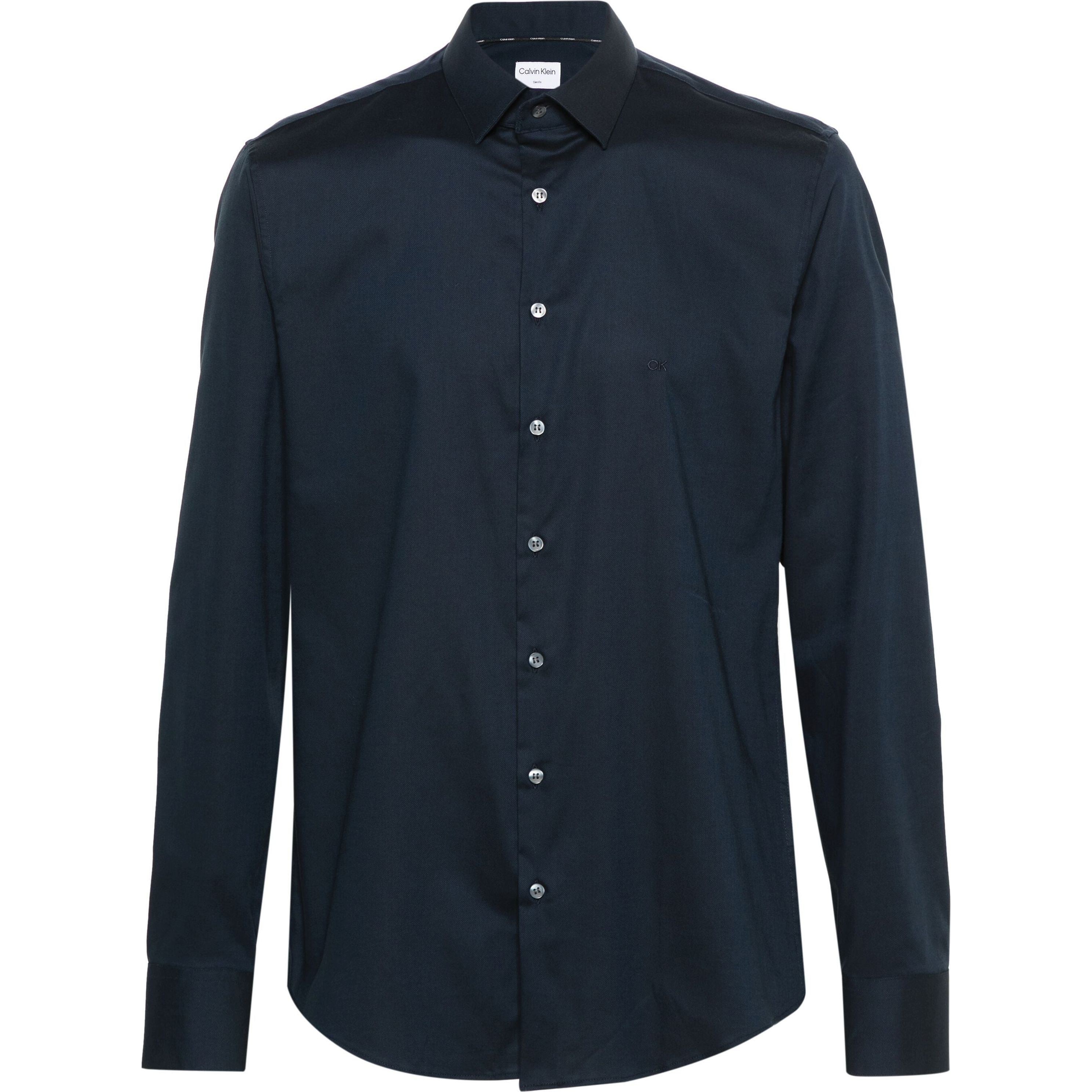 CALVIN KLEIN Marškiniai ilgomis rankovėmis vyrams, Mėlyna, L/s shirt 1