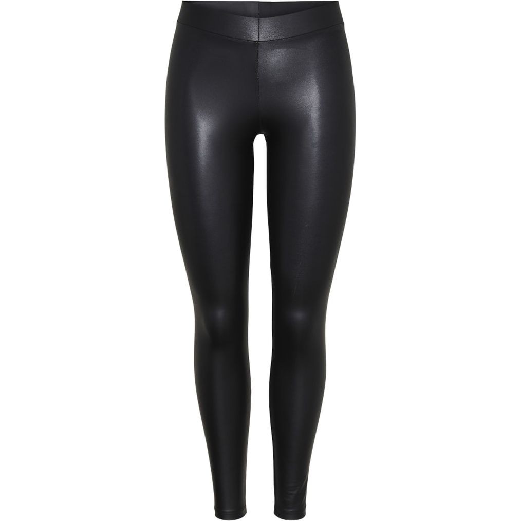 PIECES Kelnės moterims, Juoda, PCNEW SHINY LEGGINGS 1