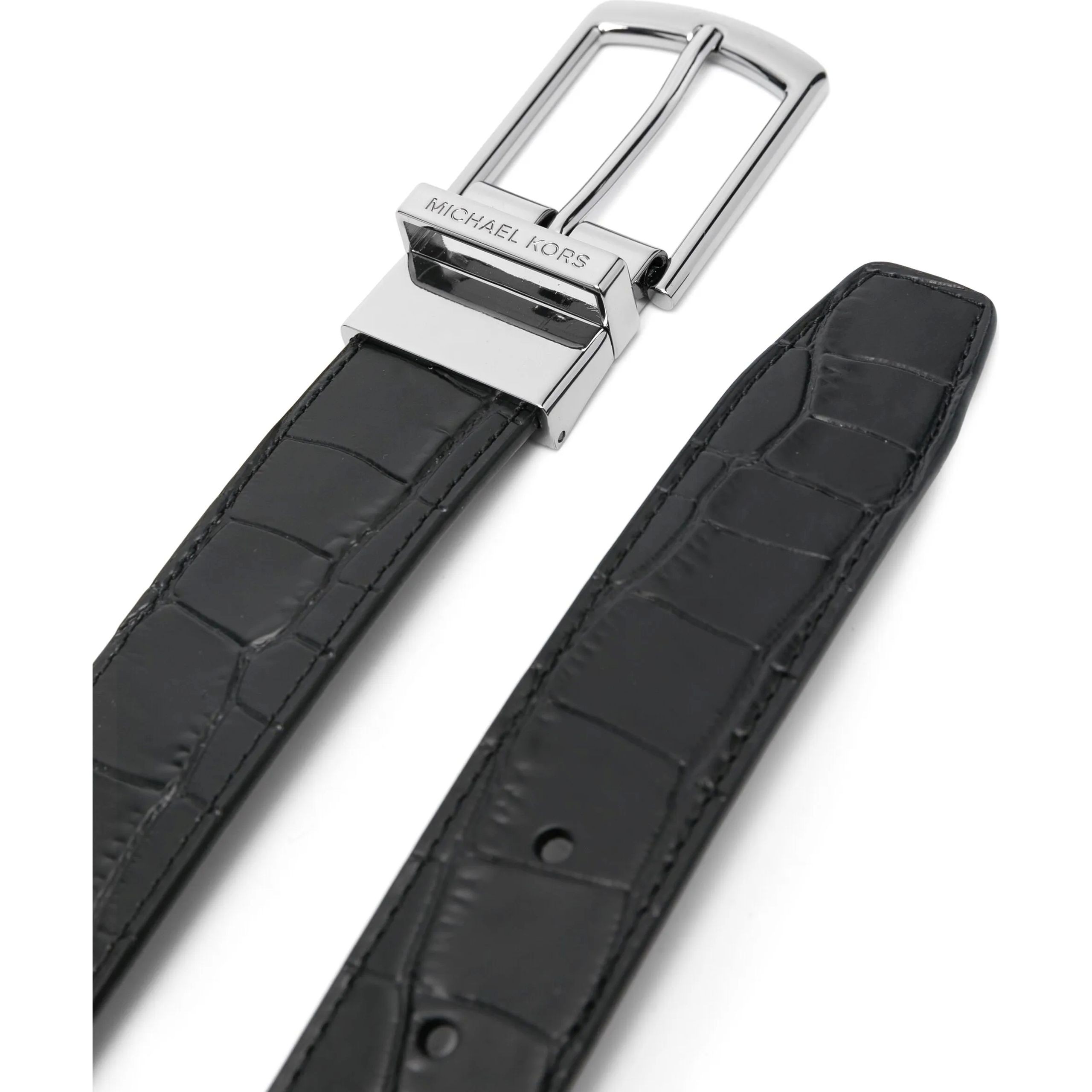 MICHAEL KORS Diržas, Juoda, Snake embossed belt 2