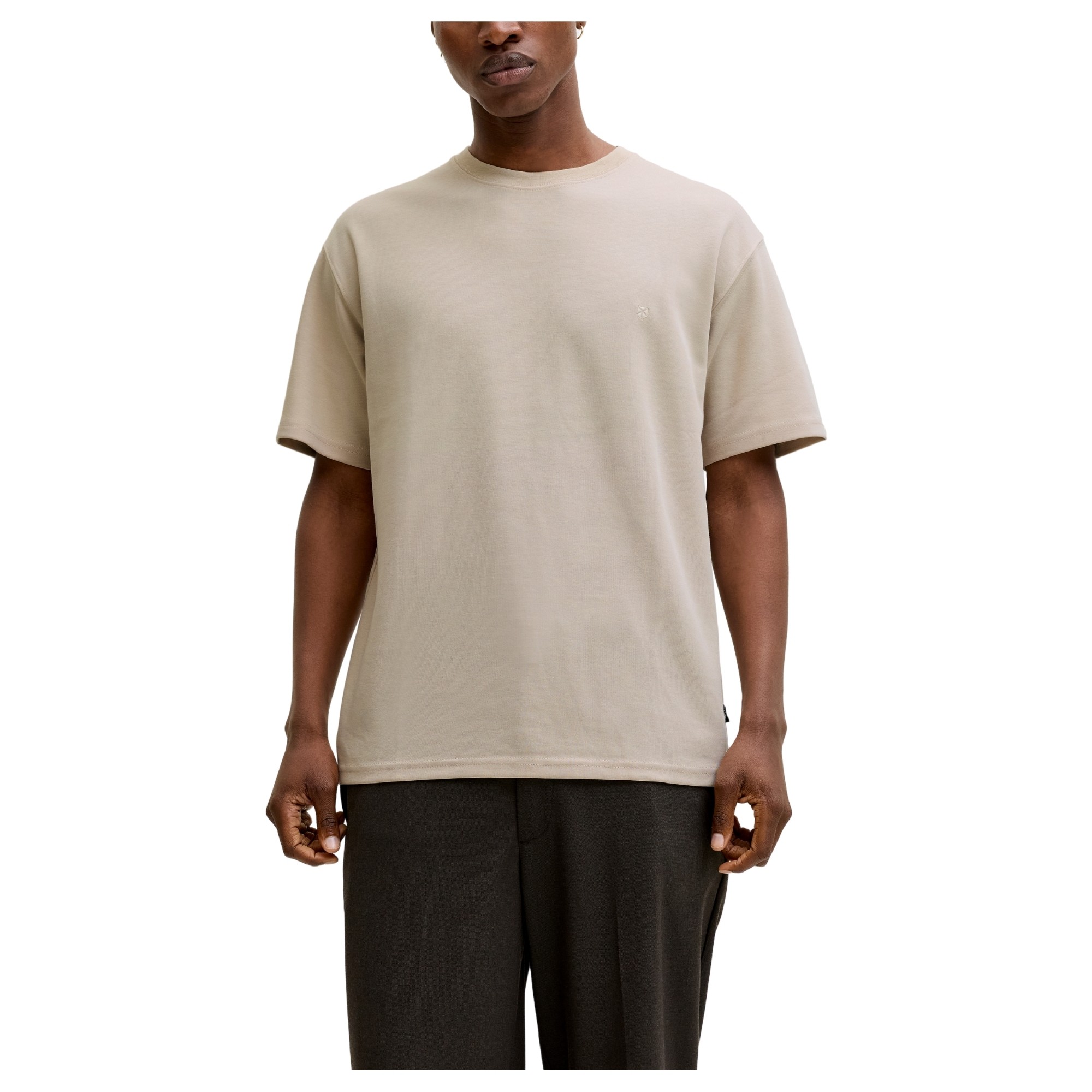 JACK & JONES Marškinėliai vyrams, Smėlio, Ethan logo 2