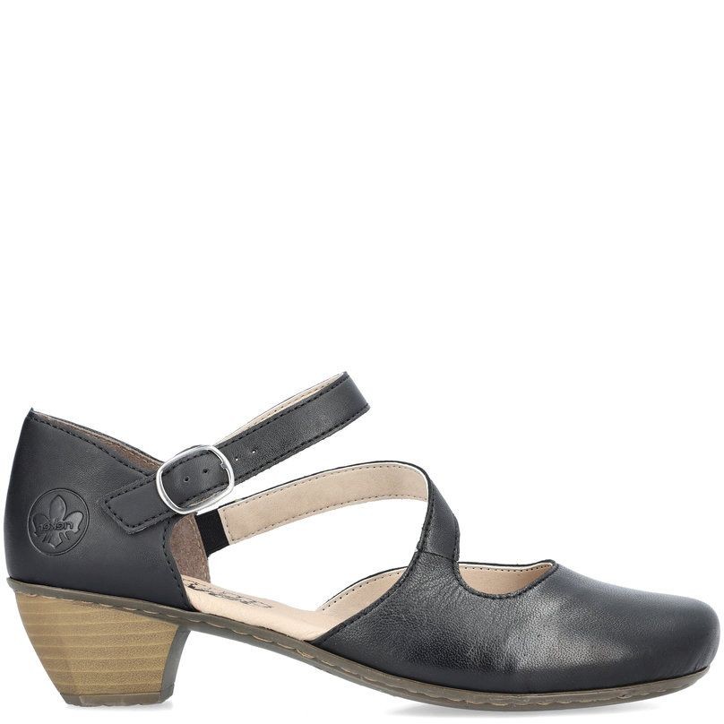 RIEKER Bateliai - moterims, Juoda, SANDALS 2