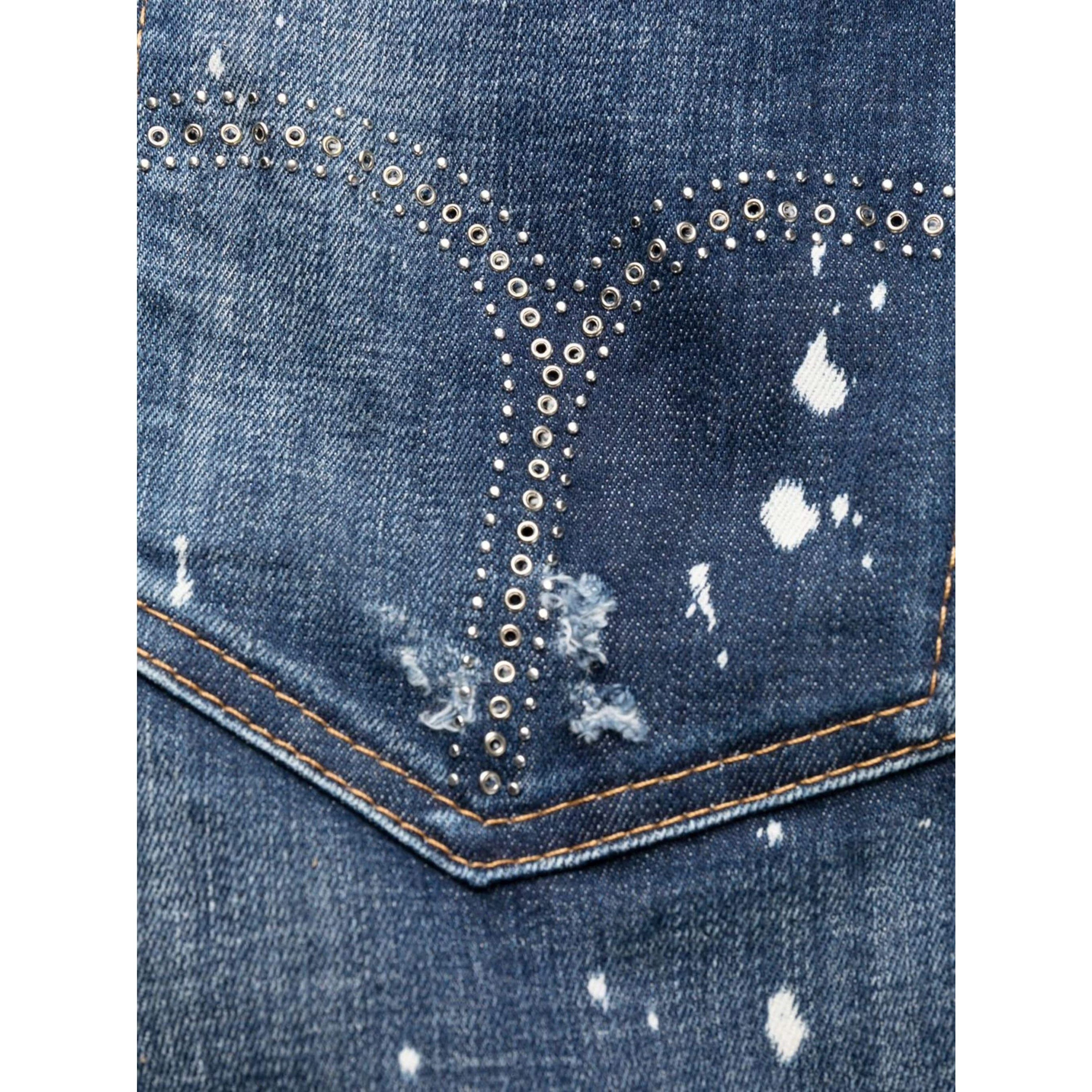 DSQUARED2 Aptempti džinsai vyrams, Mėlyna, Pants 5 pockets 3