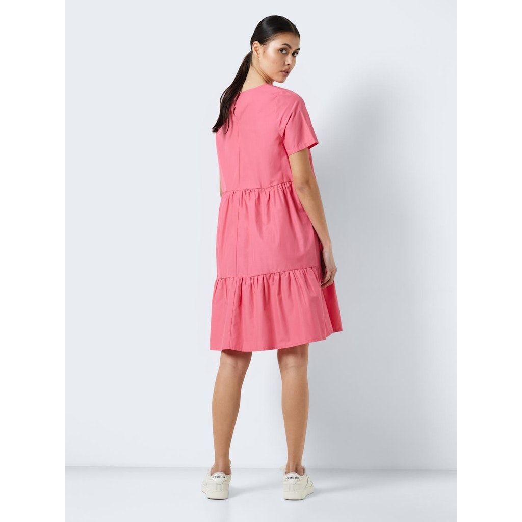 NOISY MAY Maxi suknelė moterims, Rožinė, NMLOONE S/S  O-NECK D 7