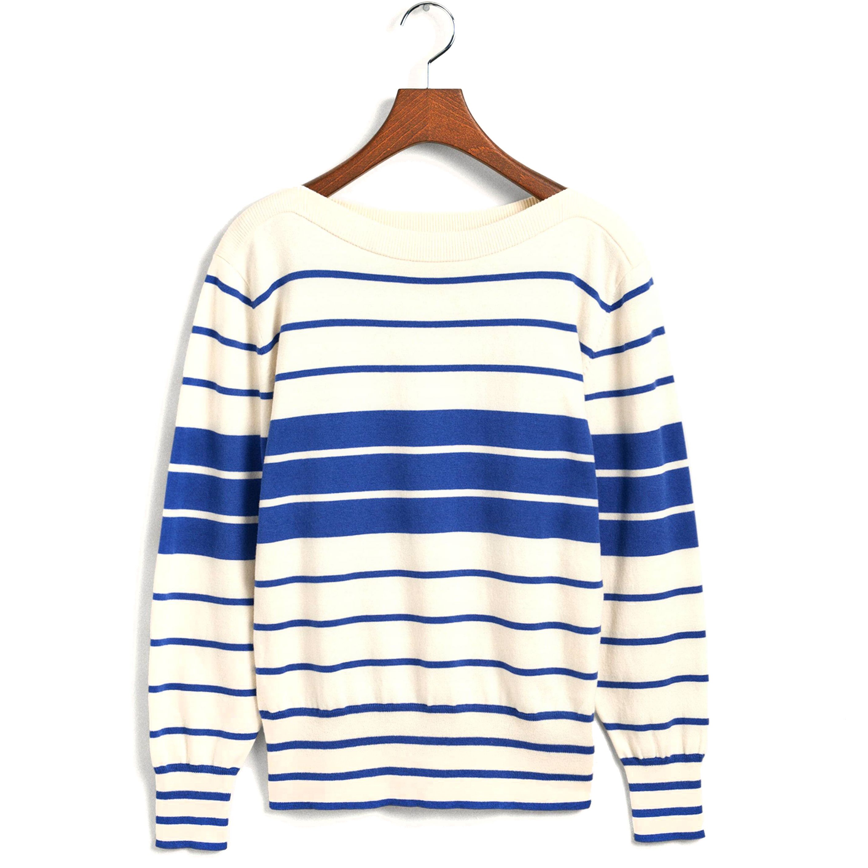 GANT Megztinis moterims, Mėlyna, BLOCK STRIPE BOAT 1