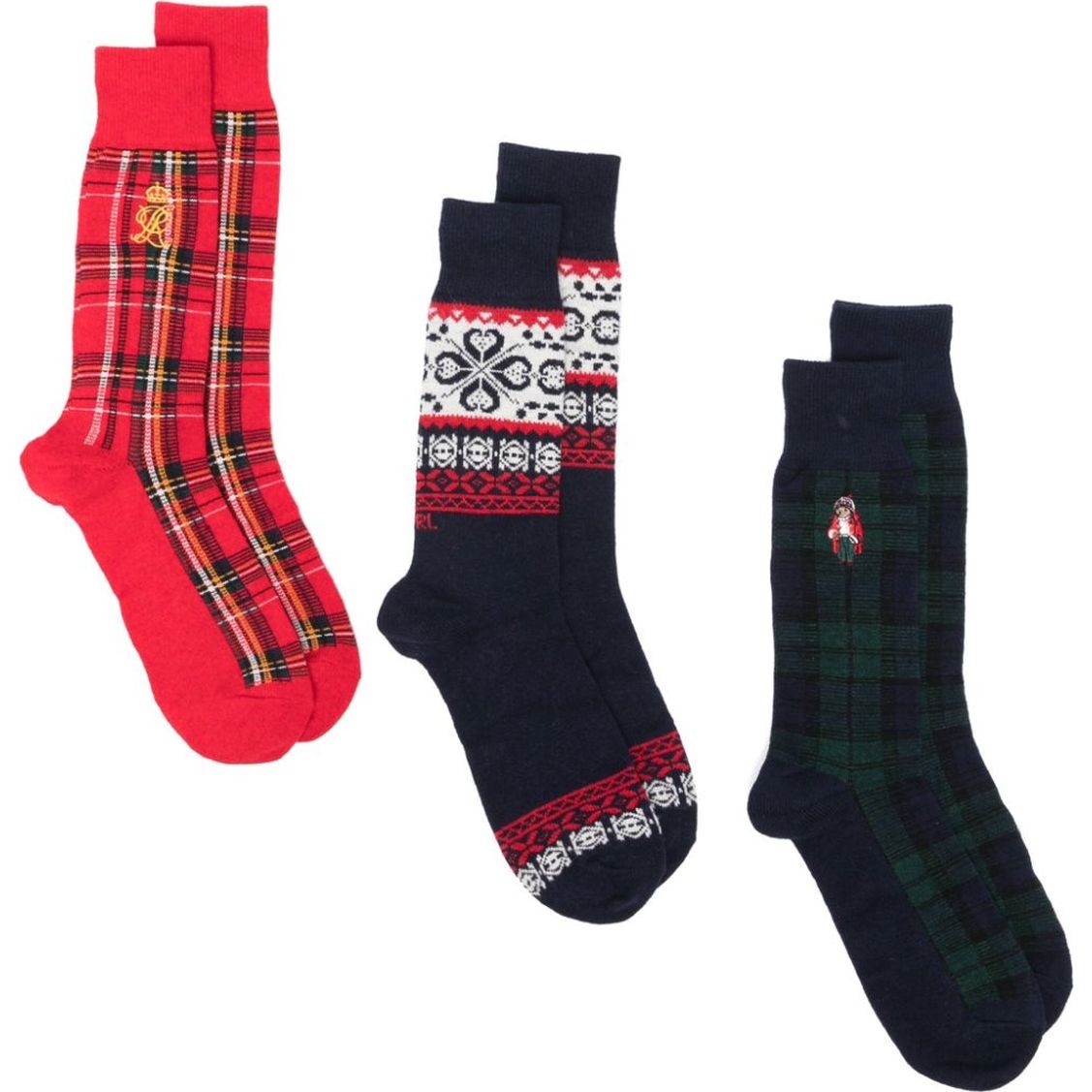 POLO RALPH LAUREN Kojinės vyrams, Marga, Crew sock gift box 1