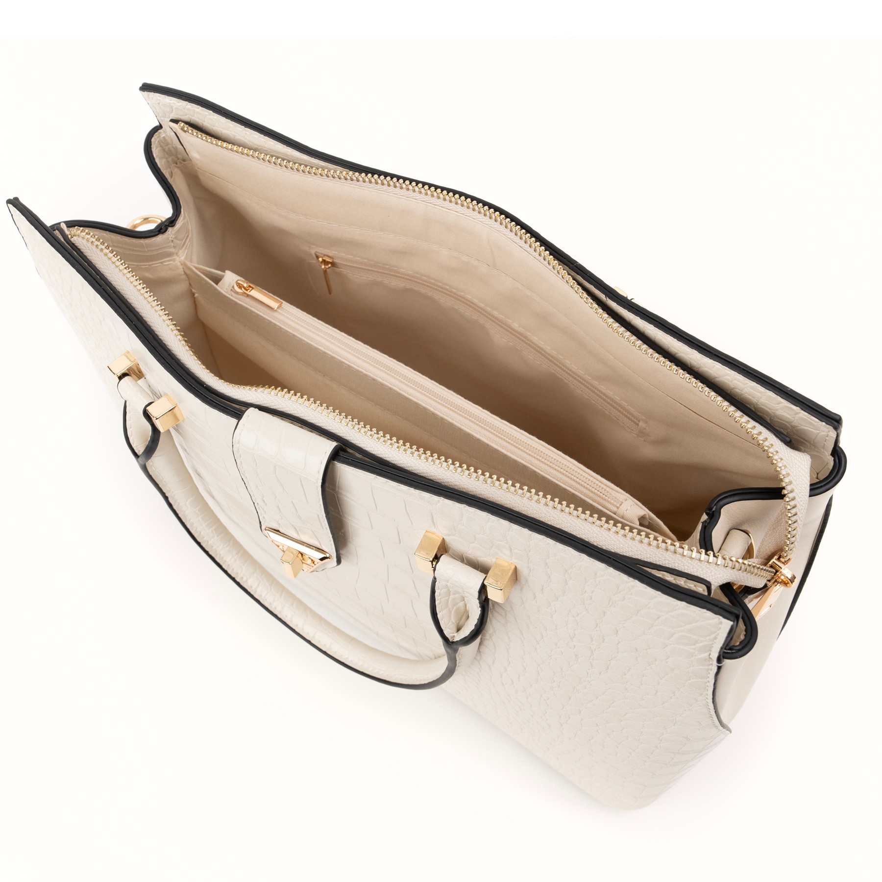 JULICE Pirkinių krepšys moterims, Smėlio, Tote bag 3