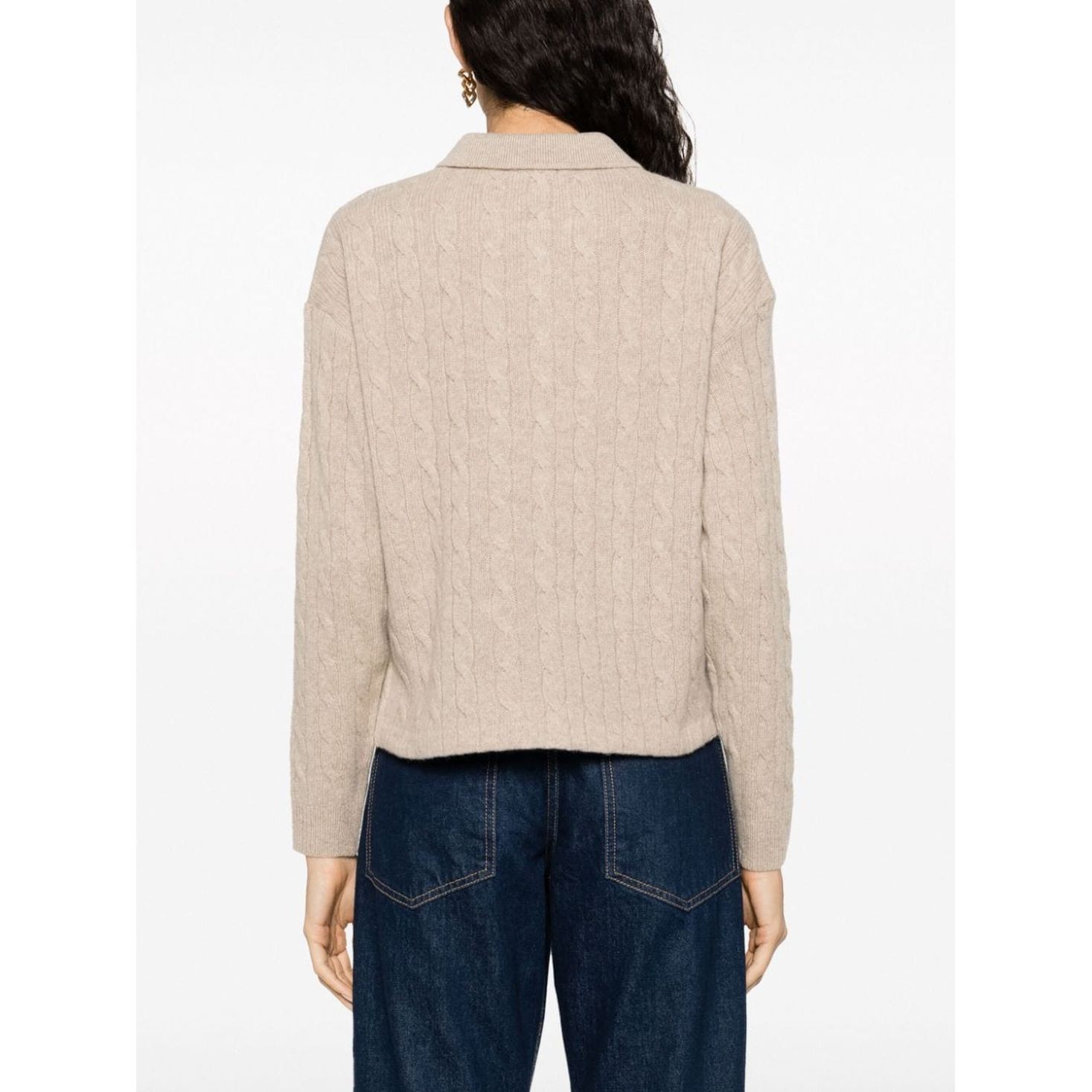 POLO RALPH LAUREN Polo marškiniai trumpos rank. moterims, Smėlio, Long sleeve polo shirt 4