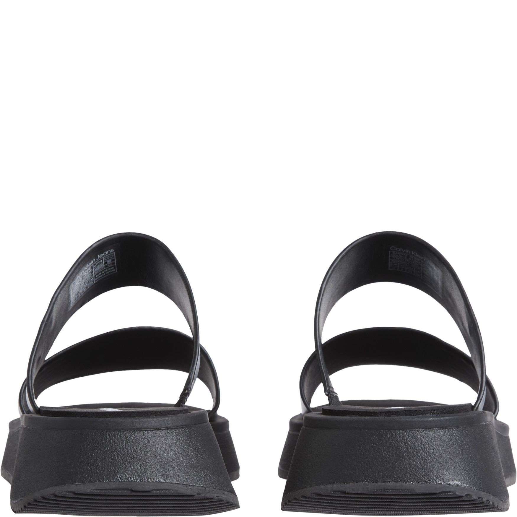 CALVIN KLEIN JEANS Basutės moterims, Juoda, Sandal slide double 4