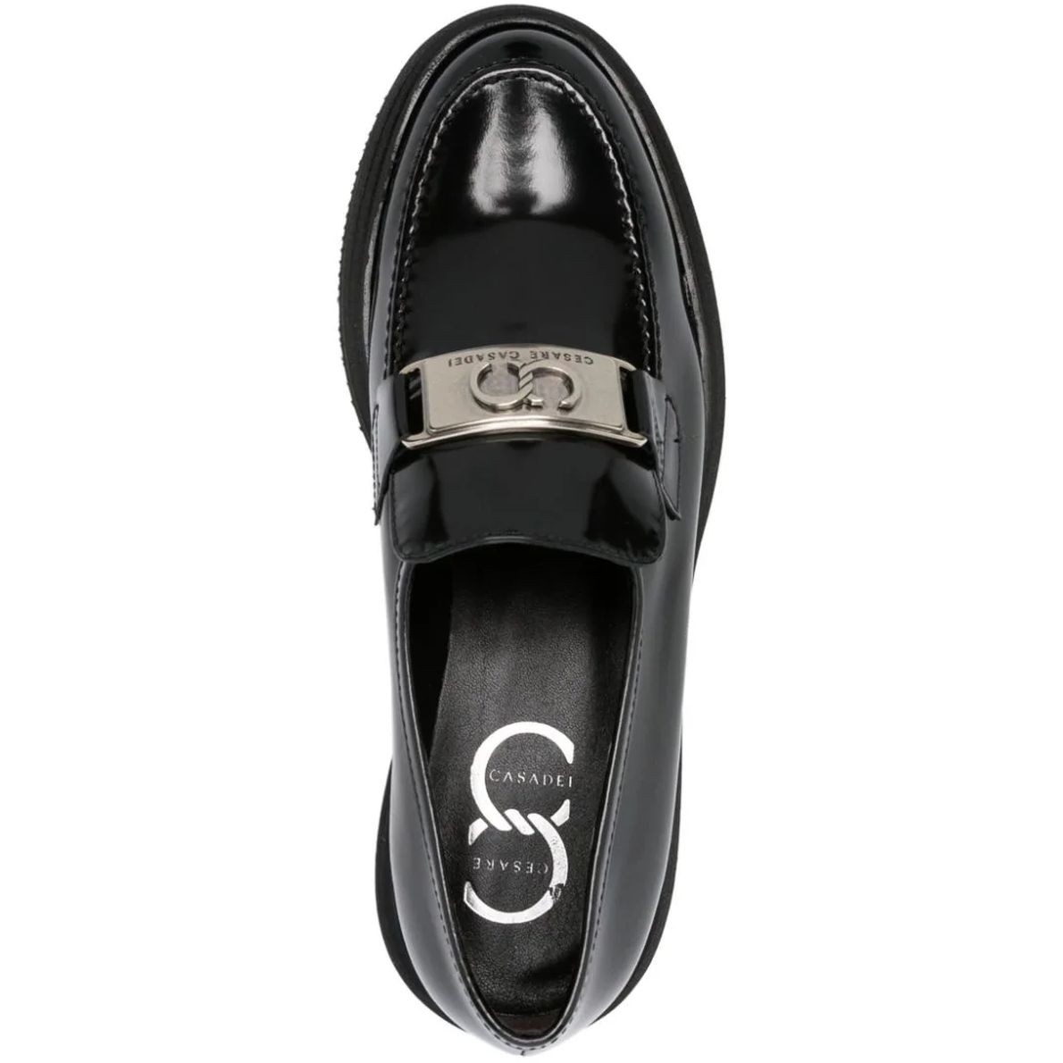 CESARE CASADEI Mokasinai moterims, Juoda, Spazzolato mocassins 4