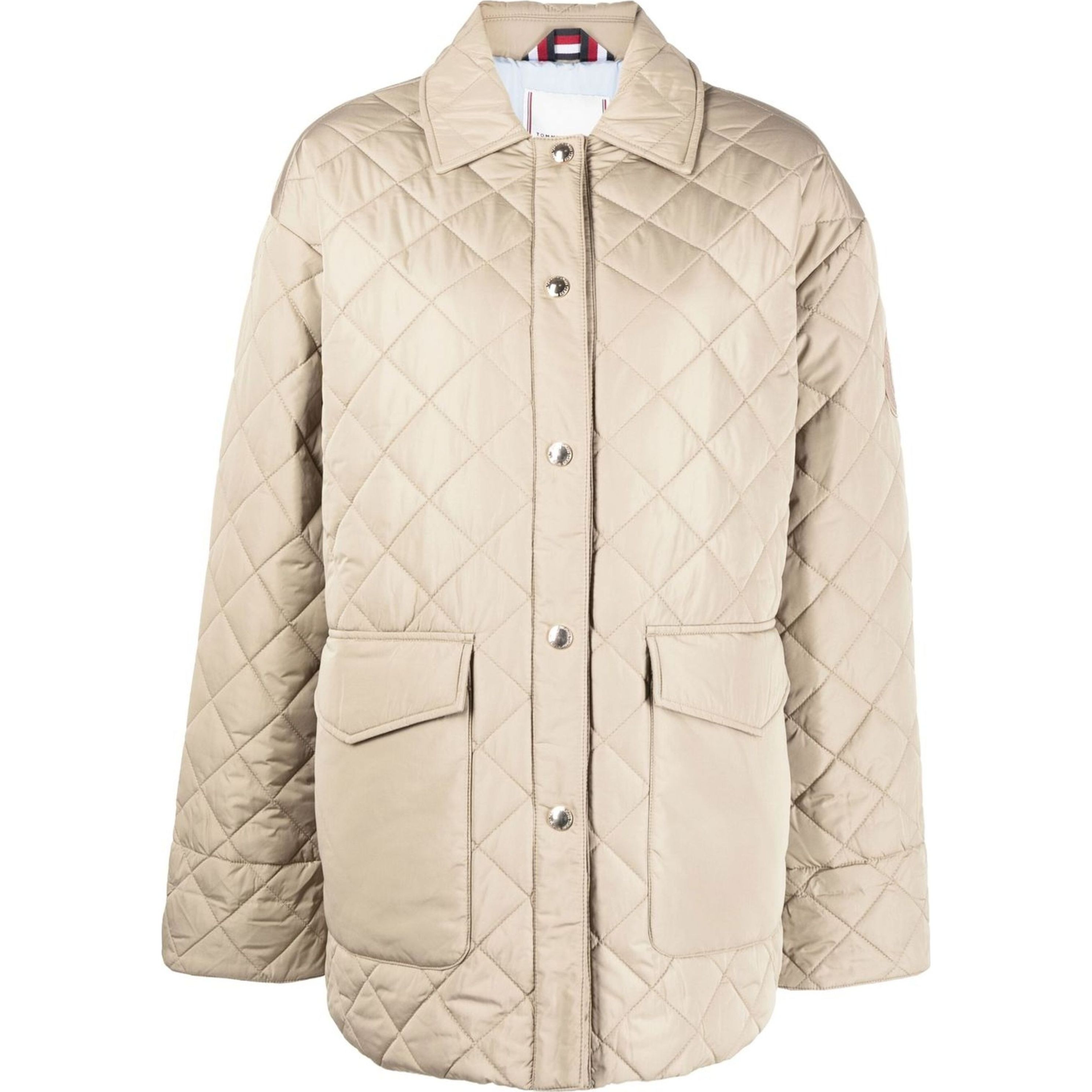 TOMMY HILFIGER Pūkinis paltas moterims, Smėlio, Padded coats