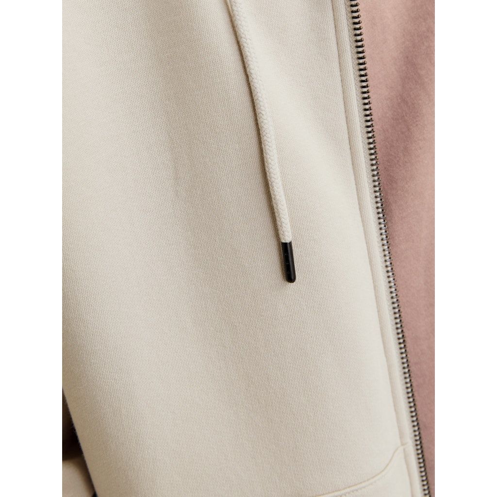 JACK & JONES Džemperis vyrams, Smėlio, Star basic sweat zip hood 7