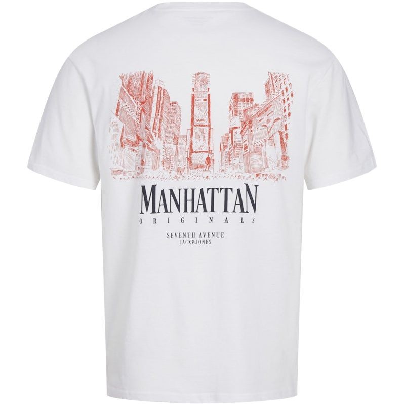 JACK & JONES Marškinėliai vyrams, Balta, Bronx square tee 2