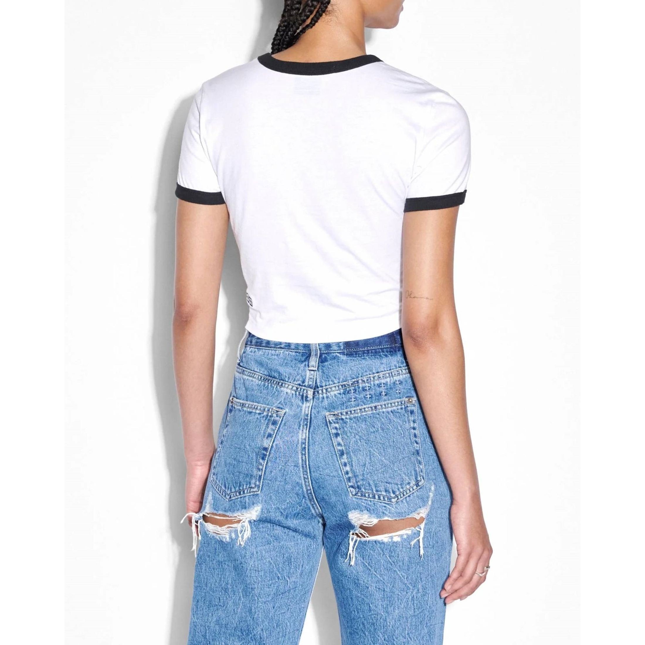 KSUBI Marškinėliai trump. rankovėmis moterims, Balta, Sott baby tee white 3